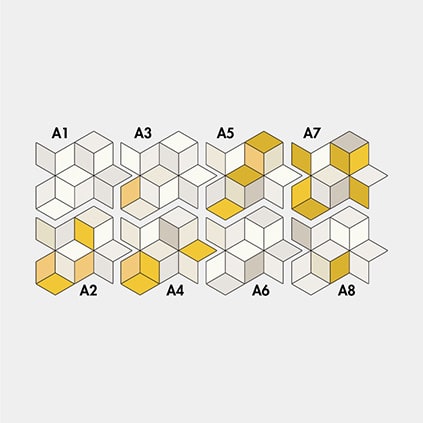 1 White (white + yellow & cream)