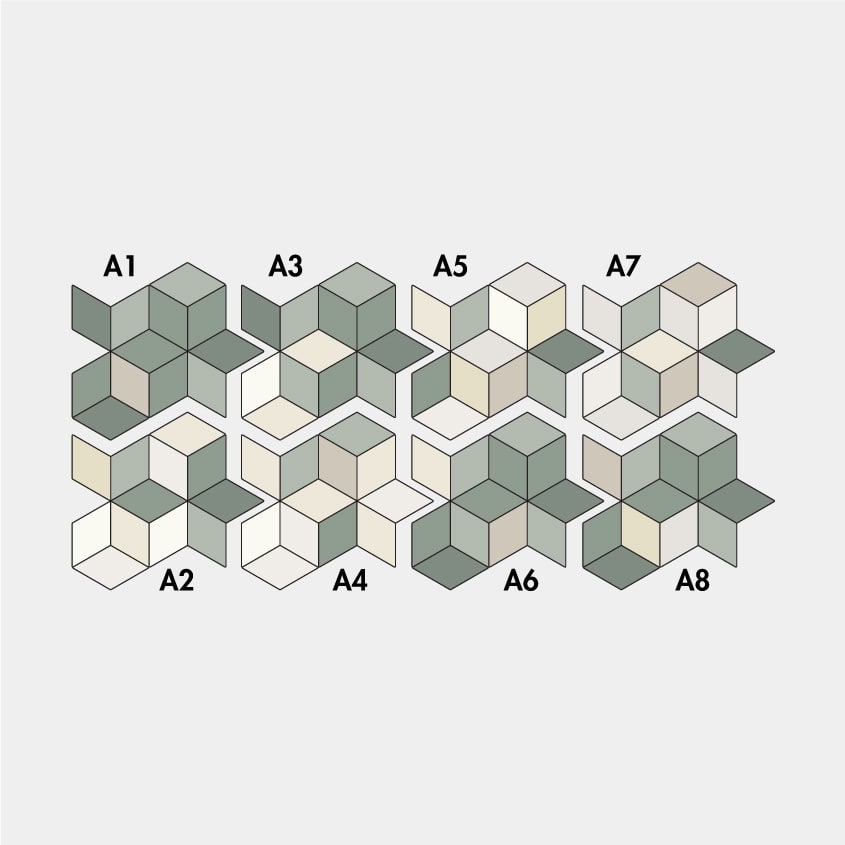 8 Olive (olive + cream & white)