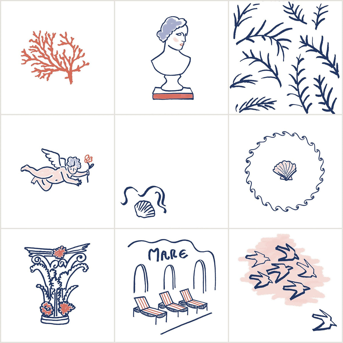 Stories Costiera 10×10 cm desen seti