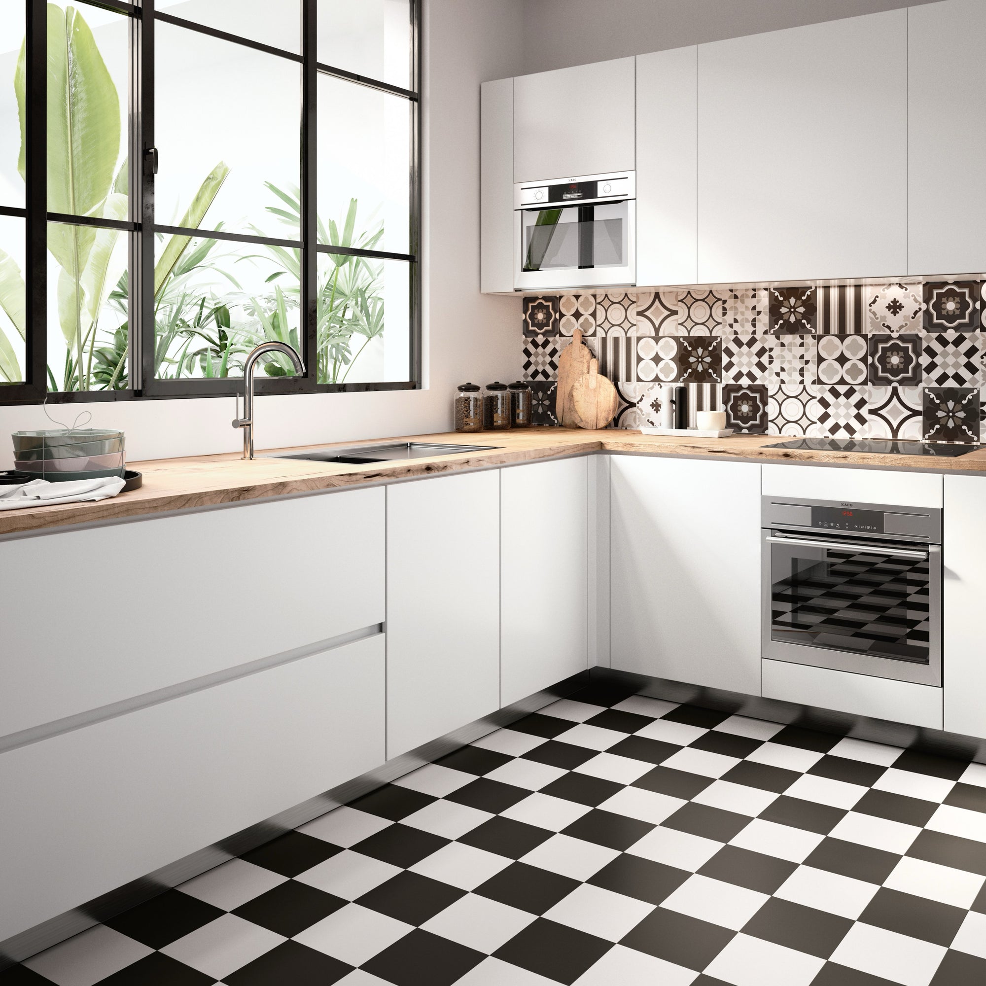 Patchwork Black&white Grey