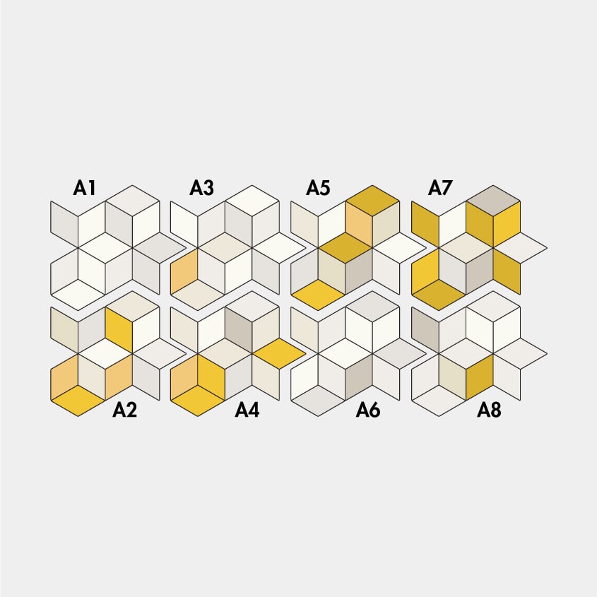 1 White (white + yellow & cream)