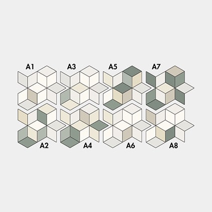 2 White (white + olive & cream)