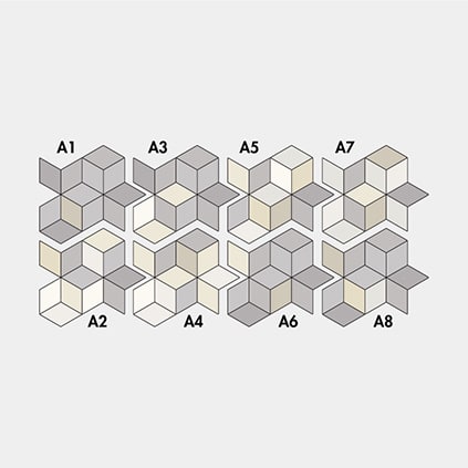 6 Grey (grey + cream & white)