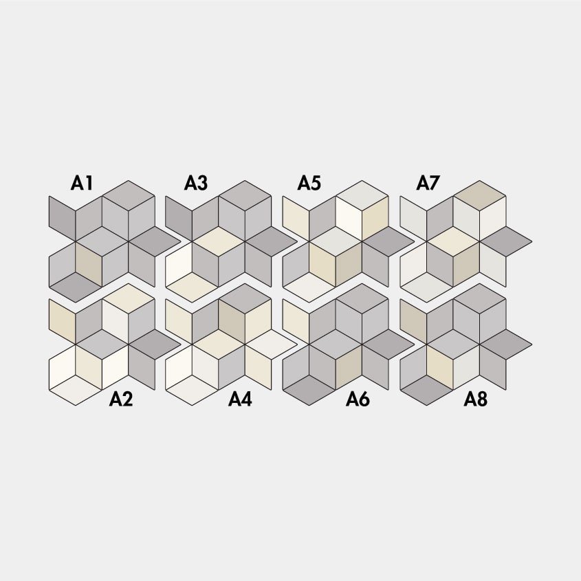 6 Grey (grey + cream & white)