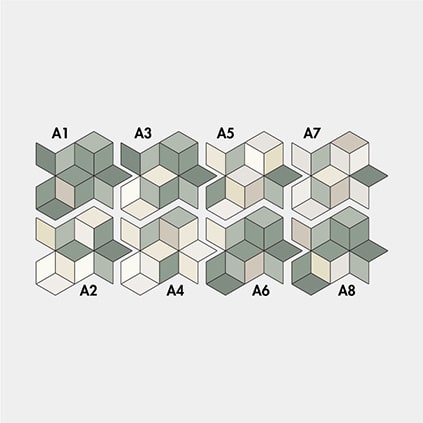 8 Olive (olive + cream & white)