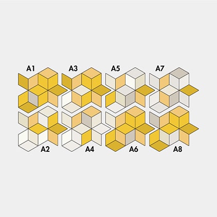 10 Yellow (yellow + cream & white)