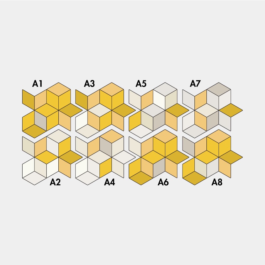 10 Yellow (yellow + cream & white)