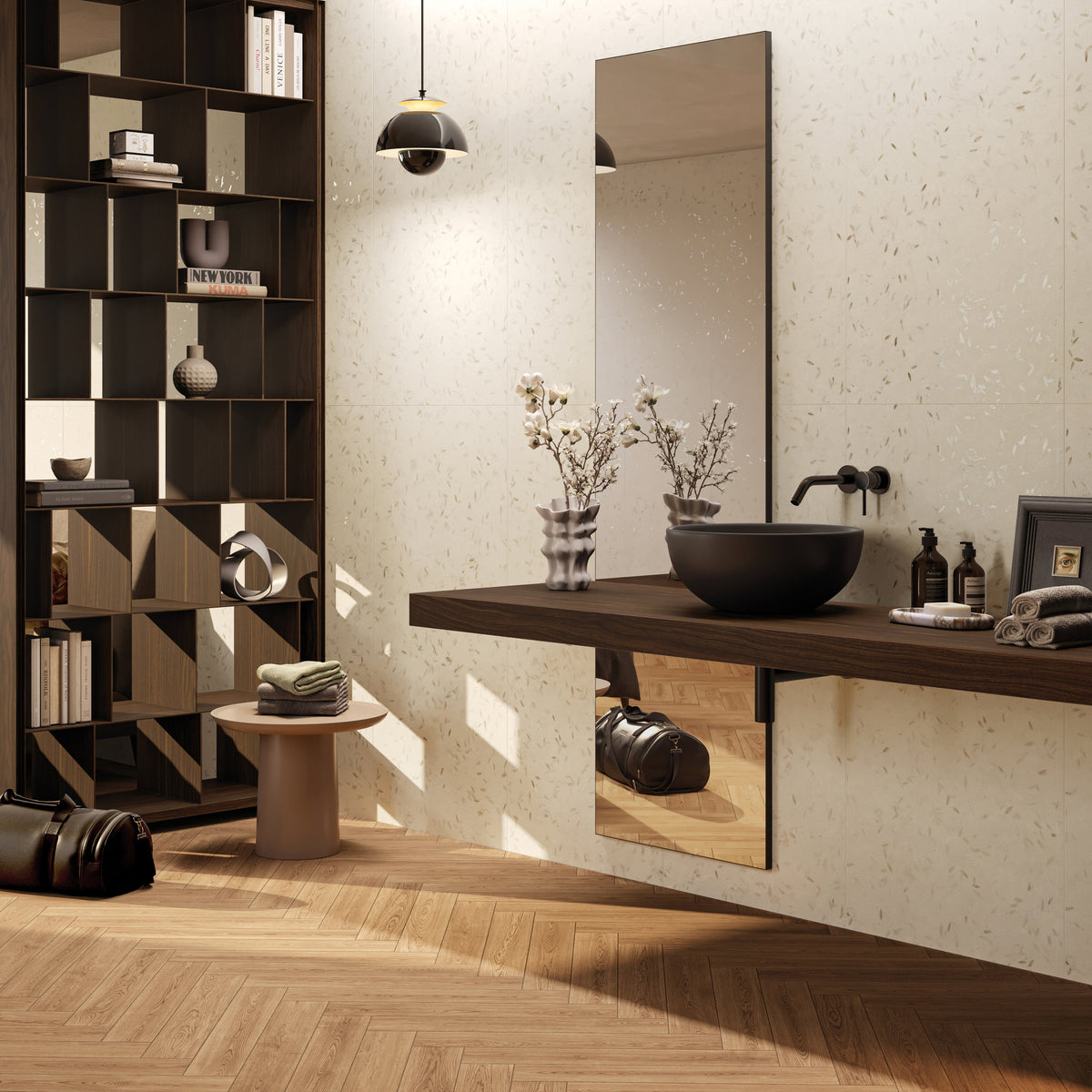 Papier Hanji Beige 120x278 Izumi IZ04 10x60 Bedroom