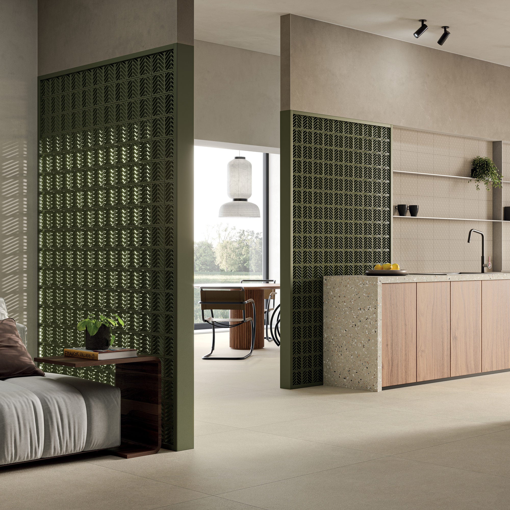 Terrae TA23 Lito Florita 12x12 Ta02 Atmo Densa 20x20 Kitchen