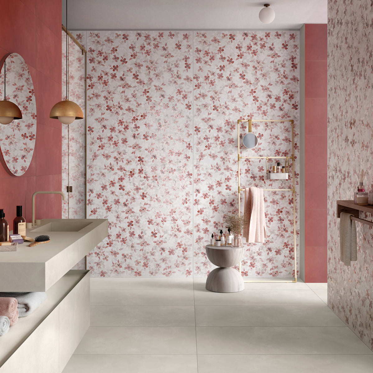 PAPIER CAMILLE ROSE 120x278 CL01 CL10 Bathroom