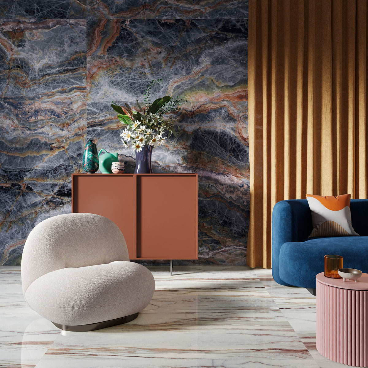 Star Marble Indigo