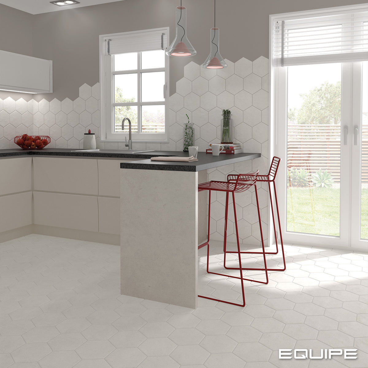 Hexatile Cement White — uygulama