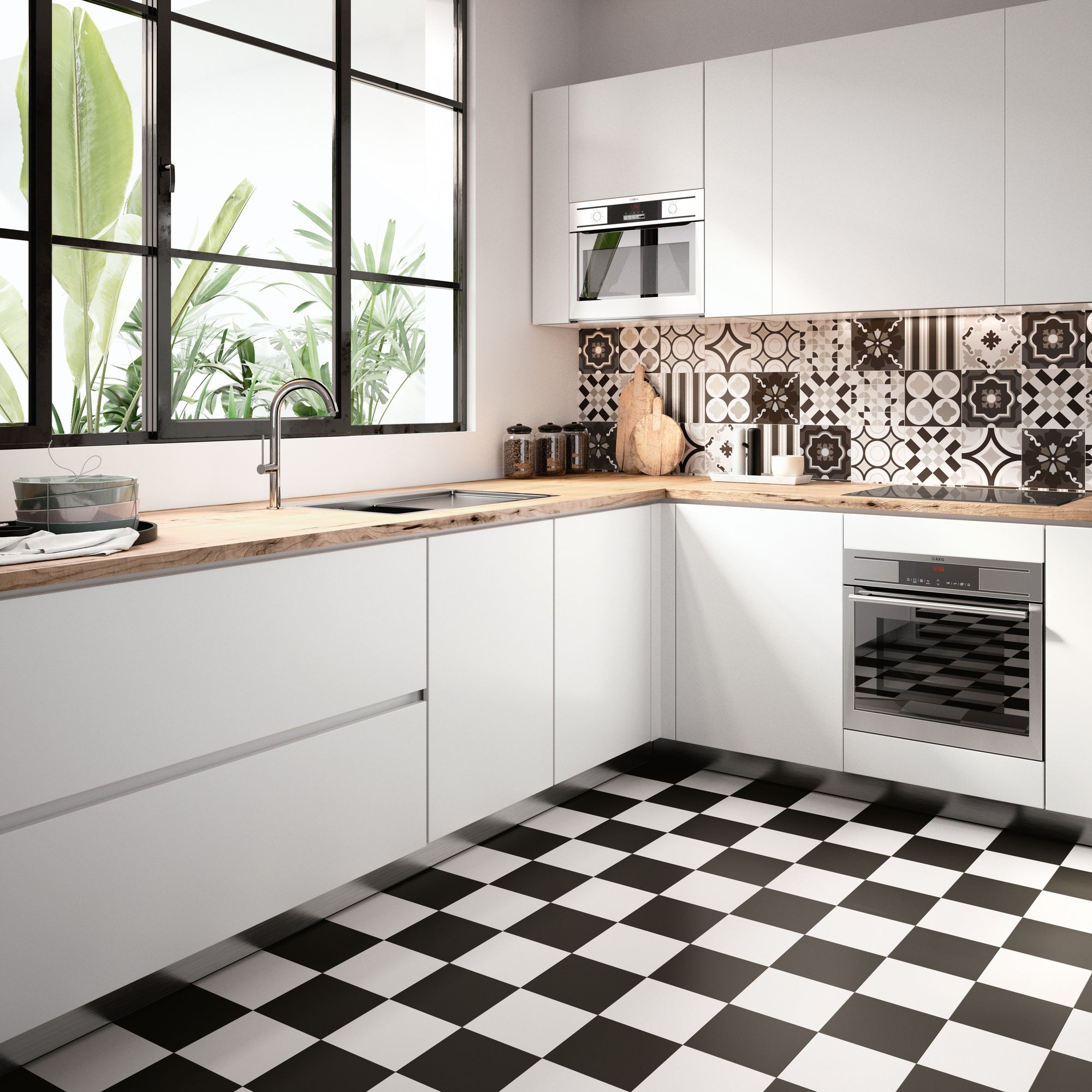 Patchwork Black&white Black