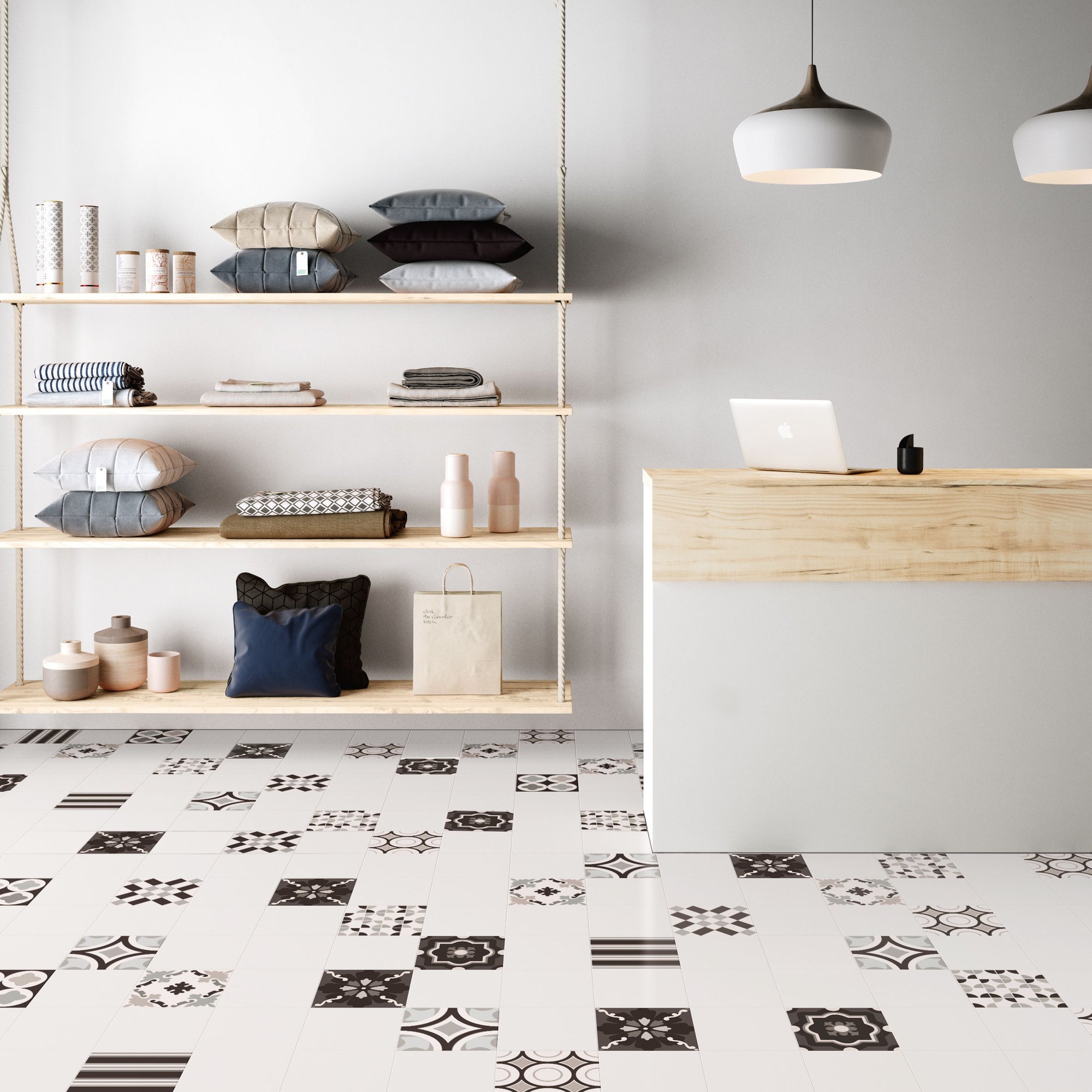 Patchwork Black&white White