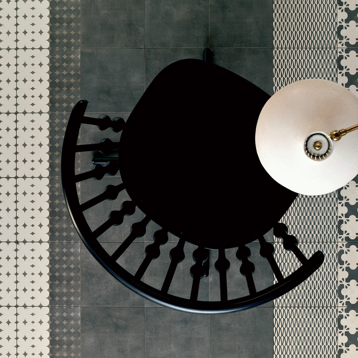 Azulej Nero — Mutina — uygulama görseli