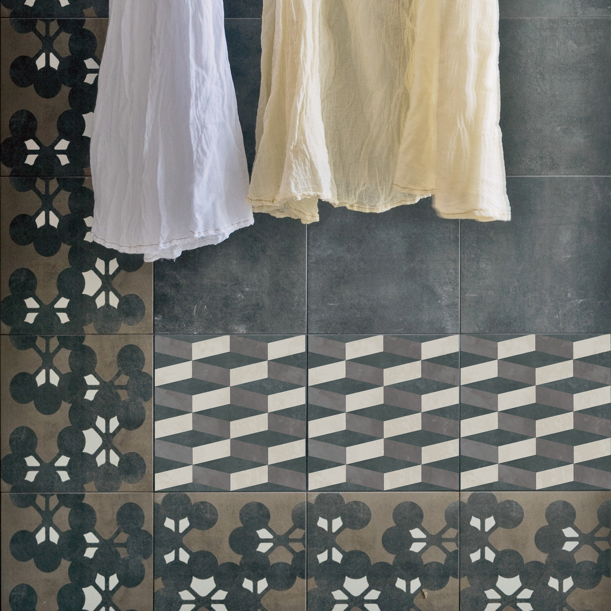 Azulej Nero — Mutina — uygulama görseli