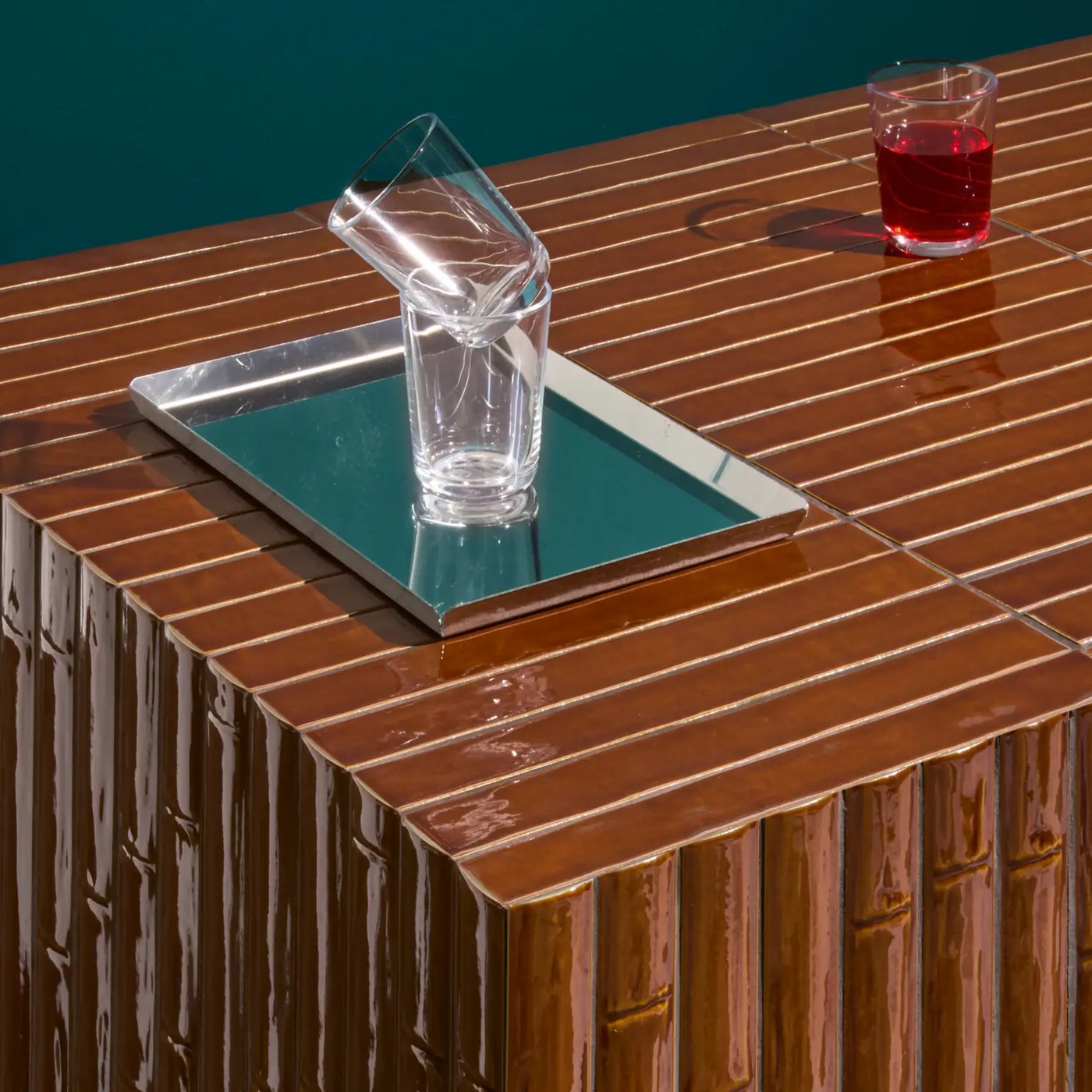 Koleksiyon 41zero42 Milano70 – Bamboo Cognac karo görünümü